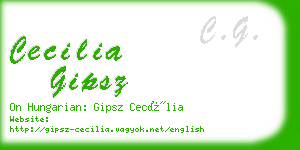 cecilia gipsz business card